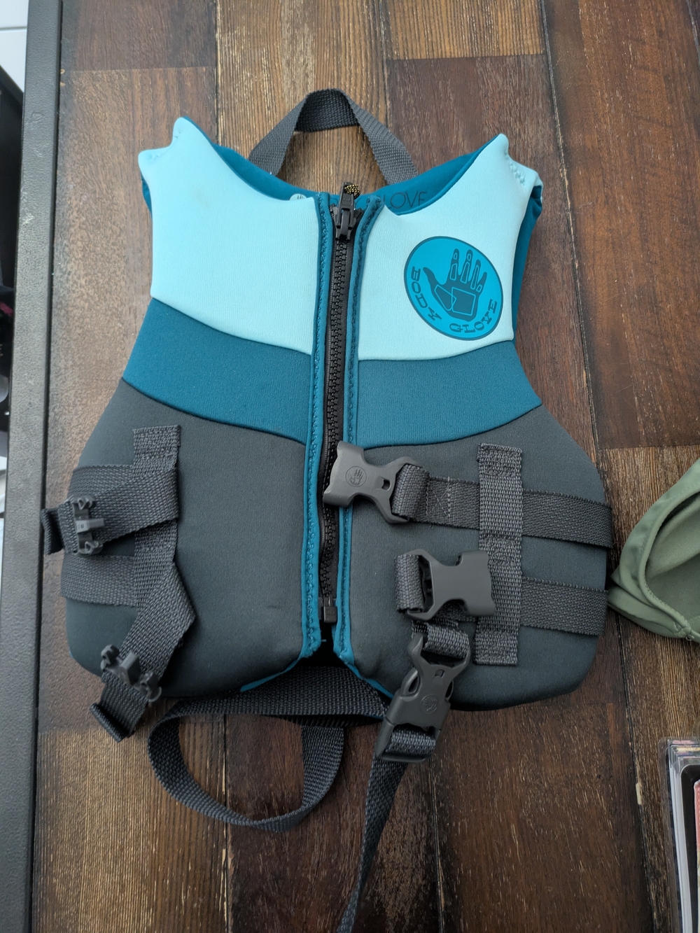 Body Glove Kids Teal & Light Blue Swim Vest - Front-Zip Floatation Jacket